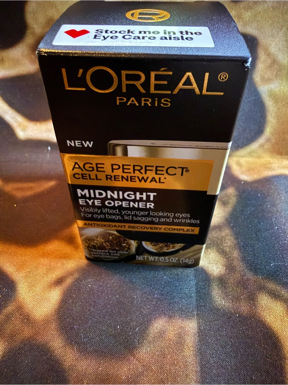 L'Oréal Age Perfect Cell Renewal Midnight Eye Opener - Gold/Black